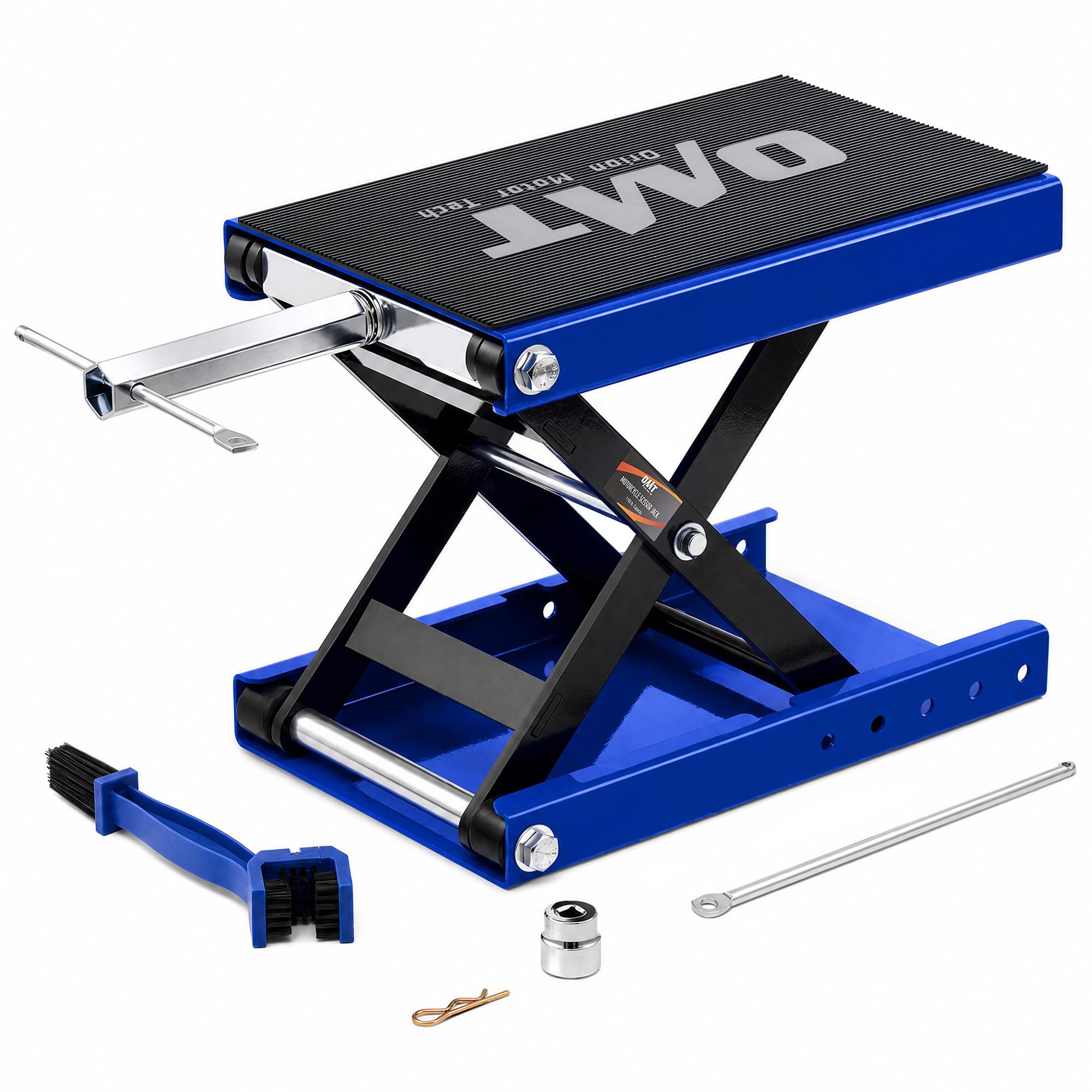 OMT 1100lb Motorcycle Scissor Lift Jack Wide Deck Motorbike Hoist Stand