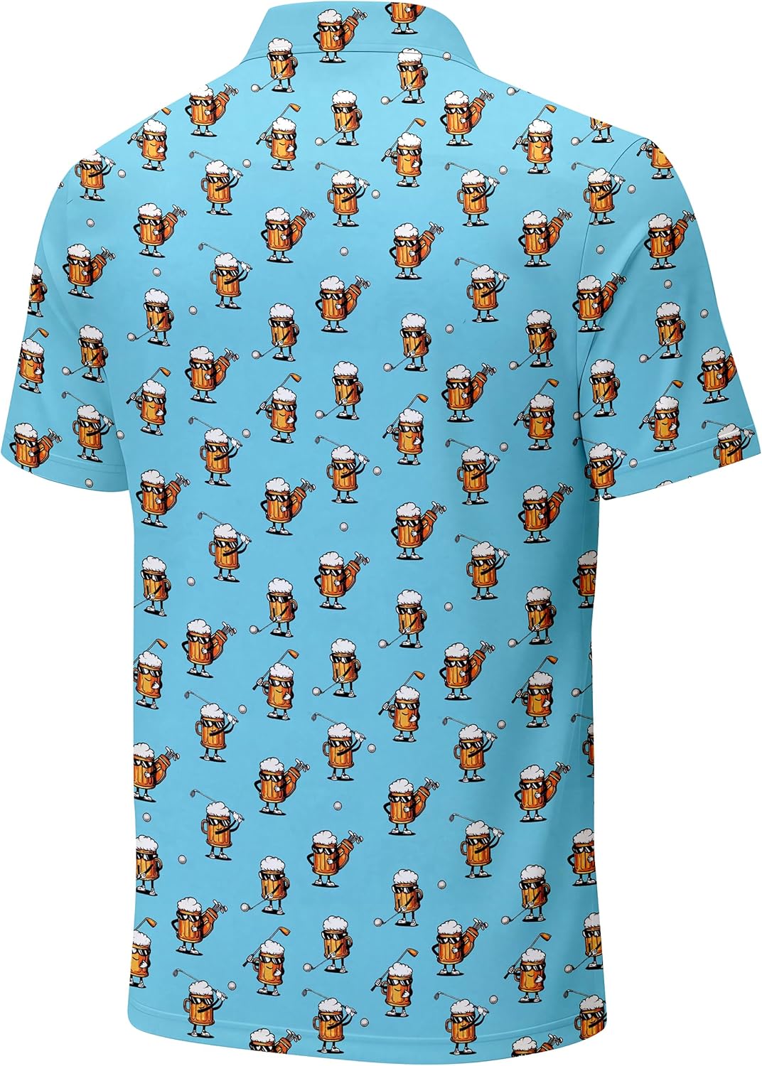 Men's Golf Shirts,Mens Hawaiian Shirts Short Sleeve Casual Collared Performance Golf Polo Shirt for Men