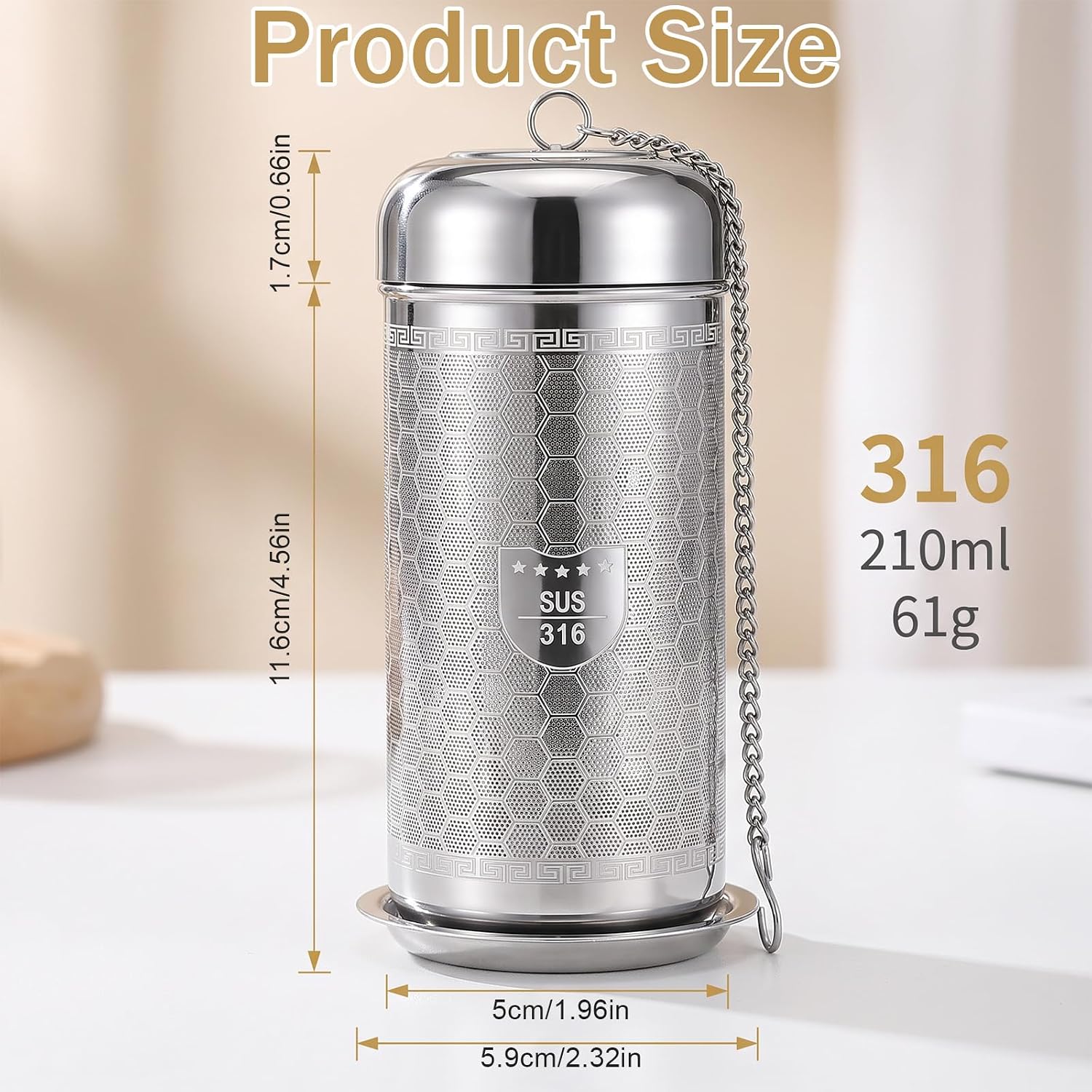 Tea Strainer for Loose Tea Metal Tea Infuser Tea Strainers Filter
