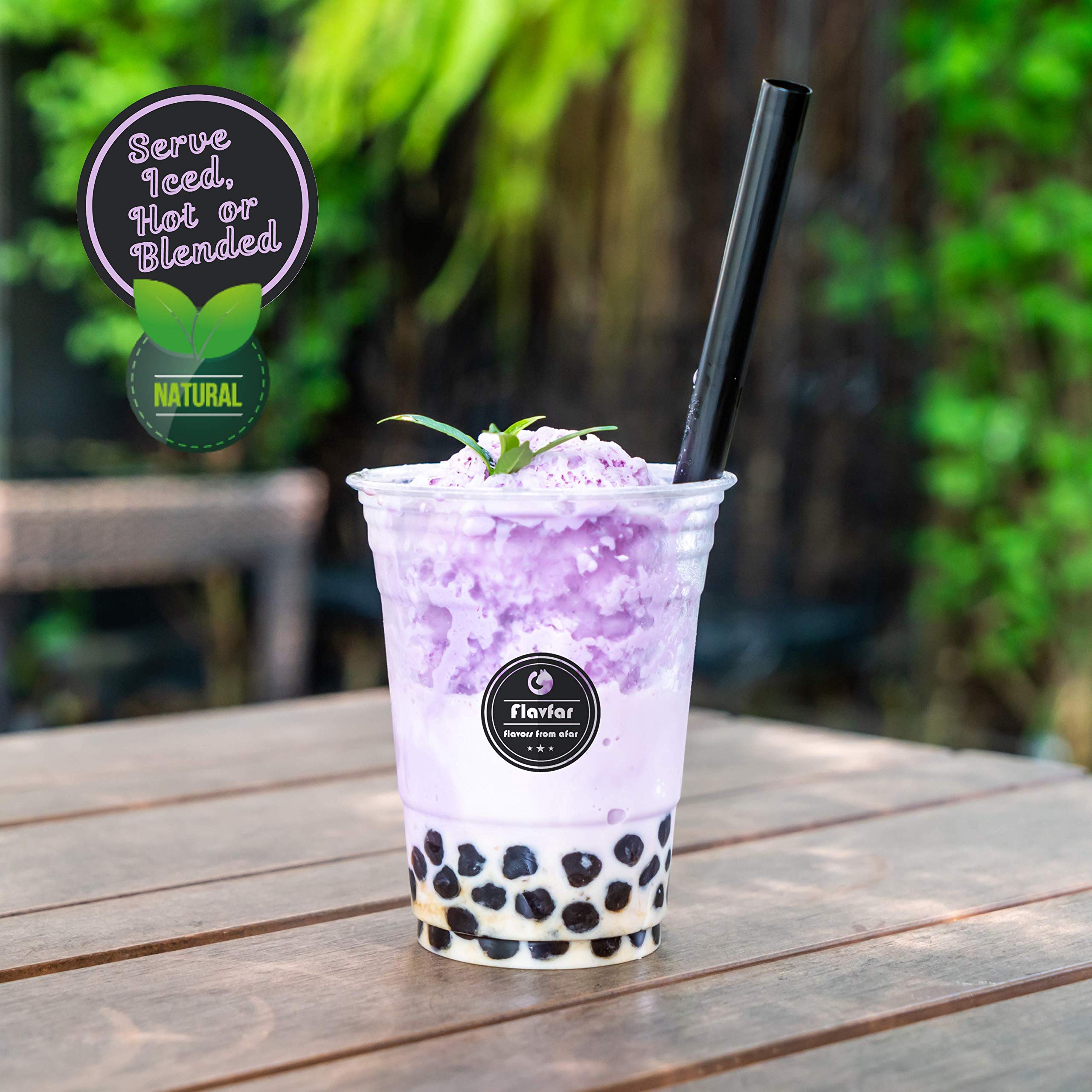 Flavfar Taro Milk Tea with Instant Tapioca Pearl Authentic Taro Boba