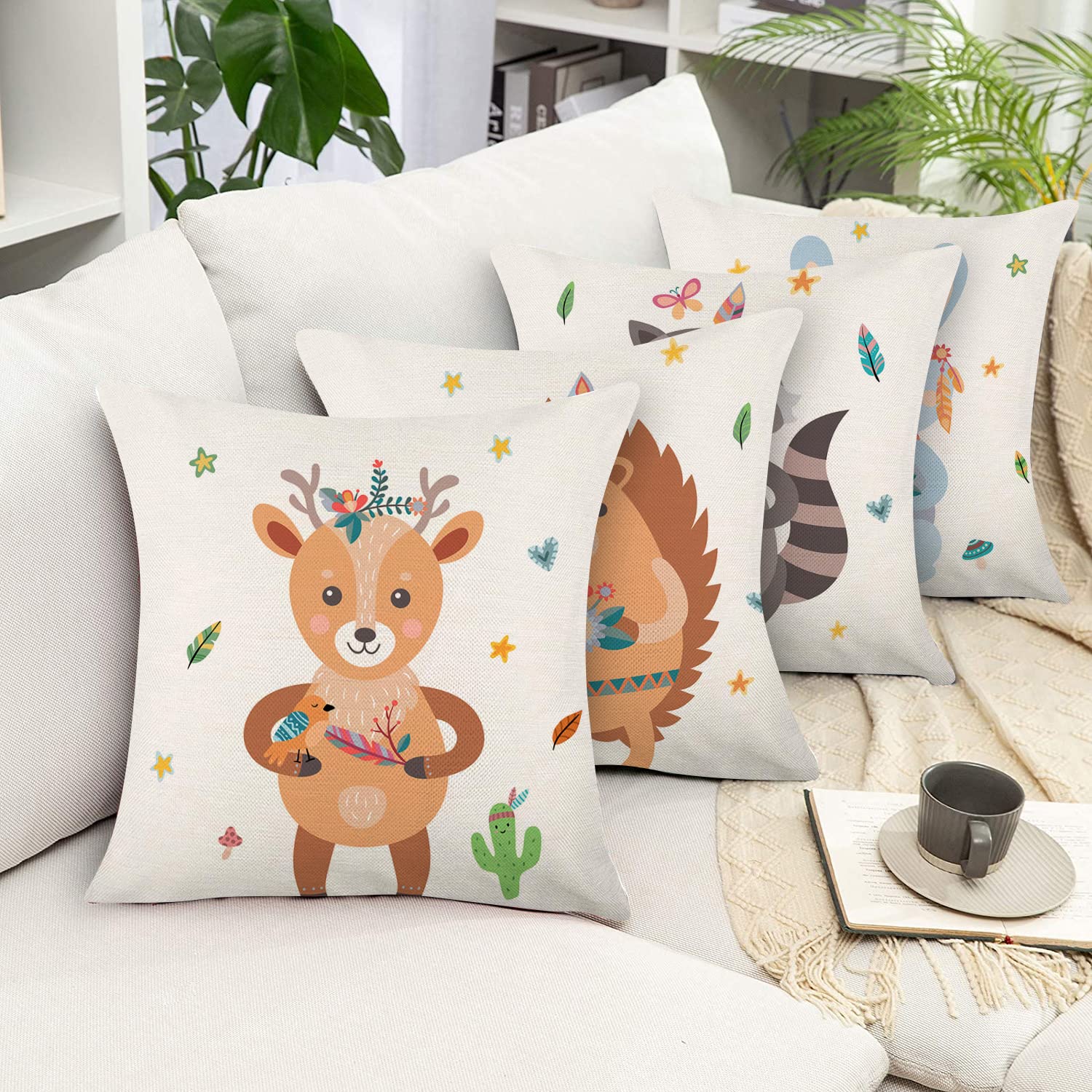 Süße Schnecken-Kissenbezüge 2er Set - Tierische Deko Für Wohnzimmer & Sofa