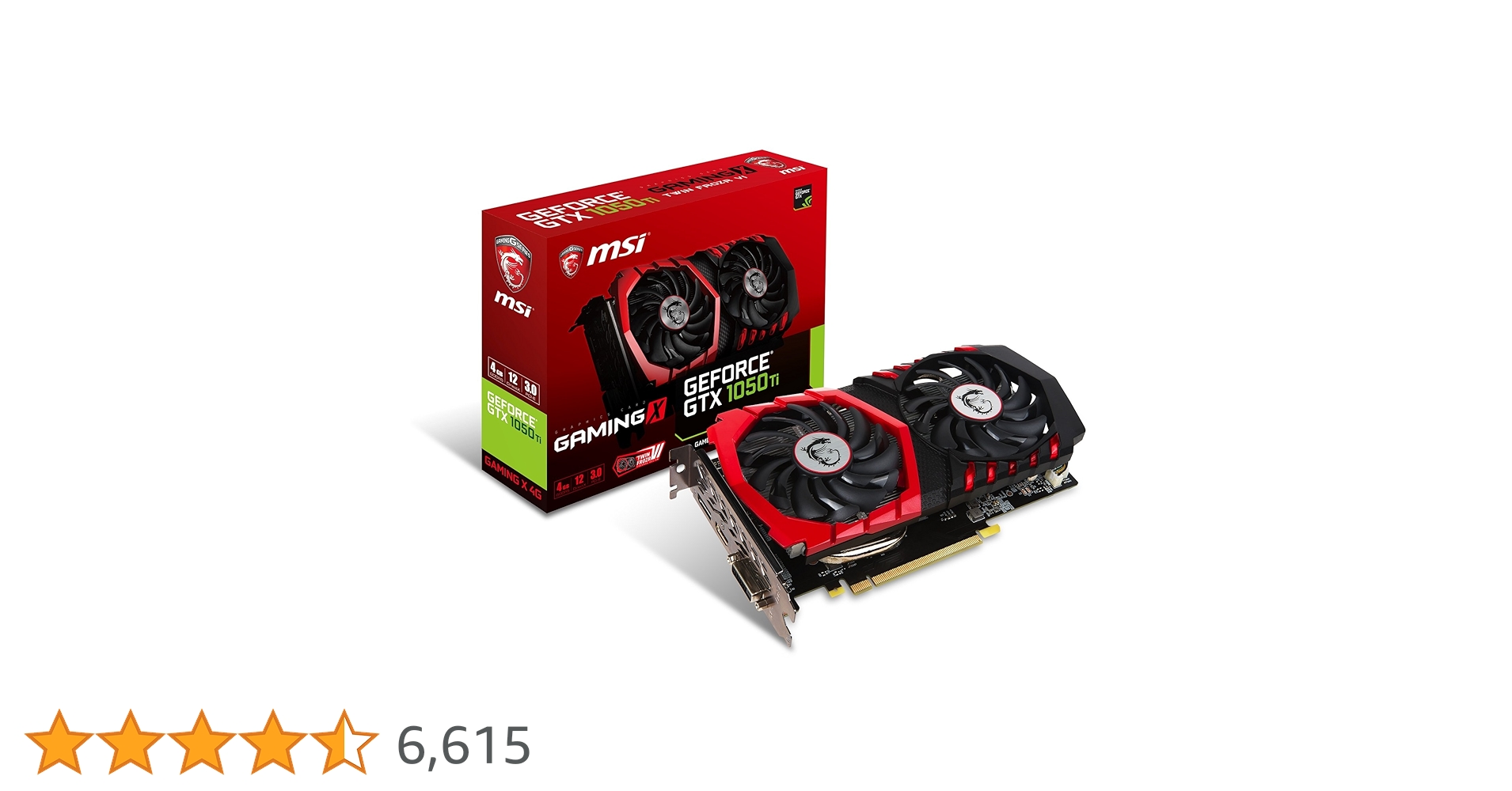 MSI GeForce GTX 1050 Ti GPU搭載 グラフィックスカード OC版 GeForce GTX 1050 Ti 4G OC MSI GeForce GTX 1050 Ti 4GT OC Graphics Card GTX 1050 TI 4GT OC