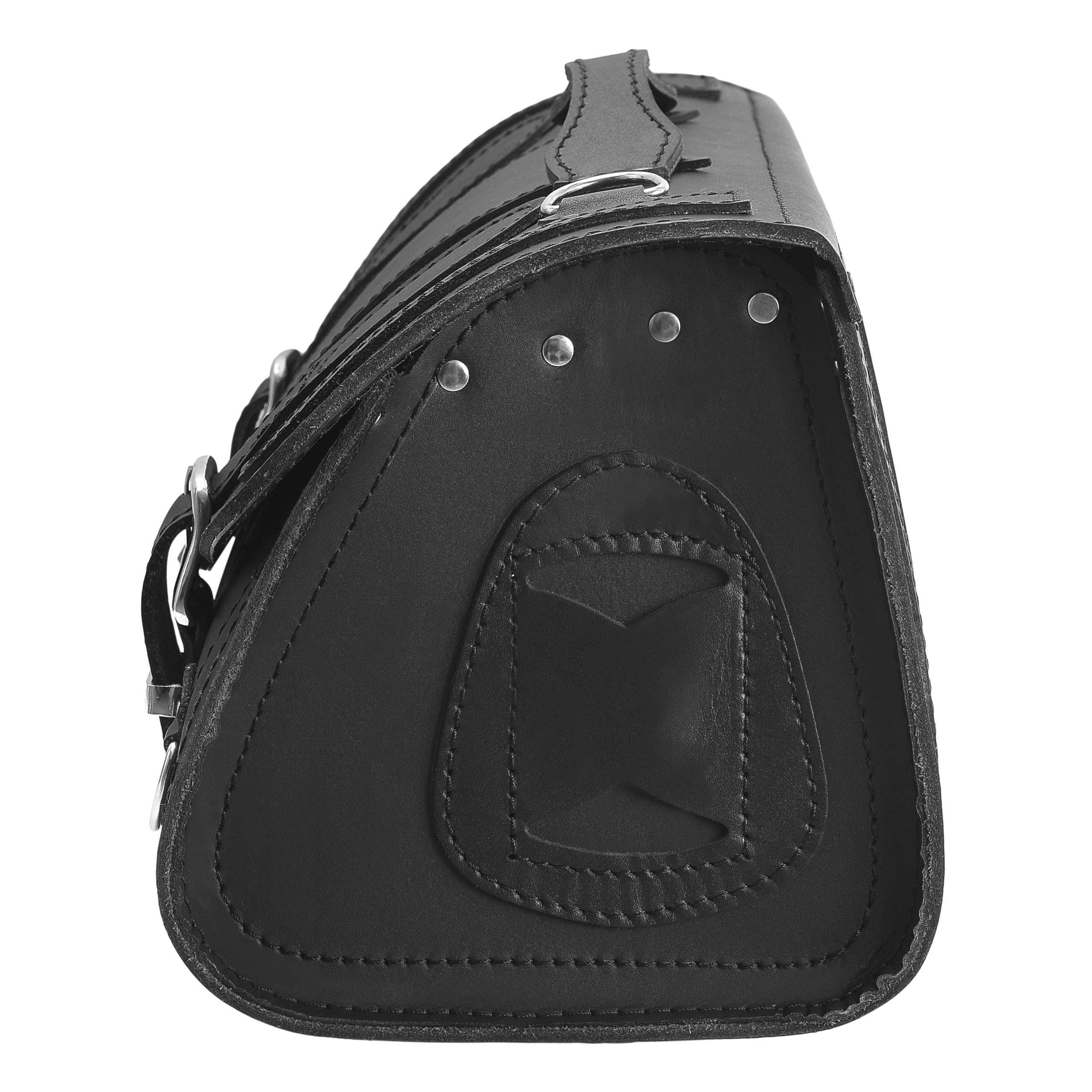 Devil Black Valigia Bagaglio Von Orletanos XS Sissybar Valigia Ruolo Scooter Motorino Moto compatibile con Harley Davidson HD Borsa Cuoio Portapacchi Heckkoffer Moto Custom Nero