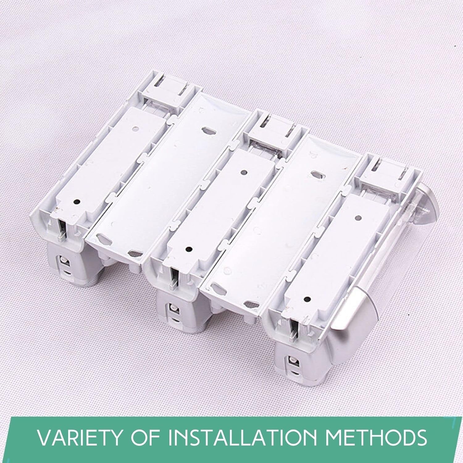 Shampoo Dispenser for Shower Wall (3 Chamber, Sliver) Drill Free Shower Soap Dispenser - Wall Mounted Bathroom Shower Pump Dispenser and Organizer - Empty Shampoo Dispenser Set - for Hotel Bathroom : Home & Kitchen