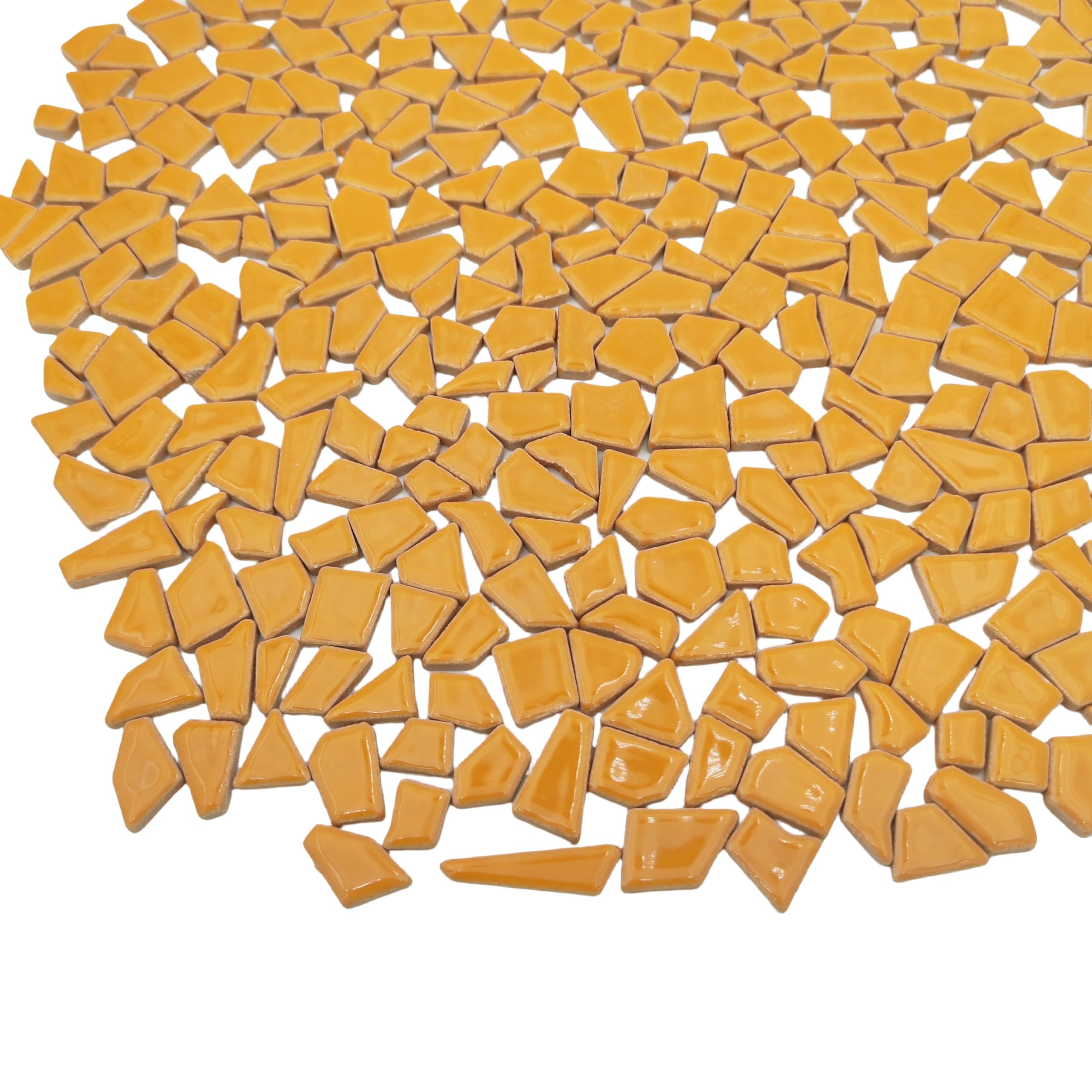Mosaïque en céramique orange pour décoration murale d'intérieur et ateliers DIY
