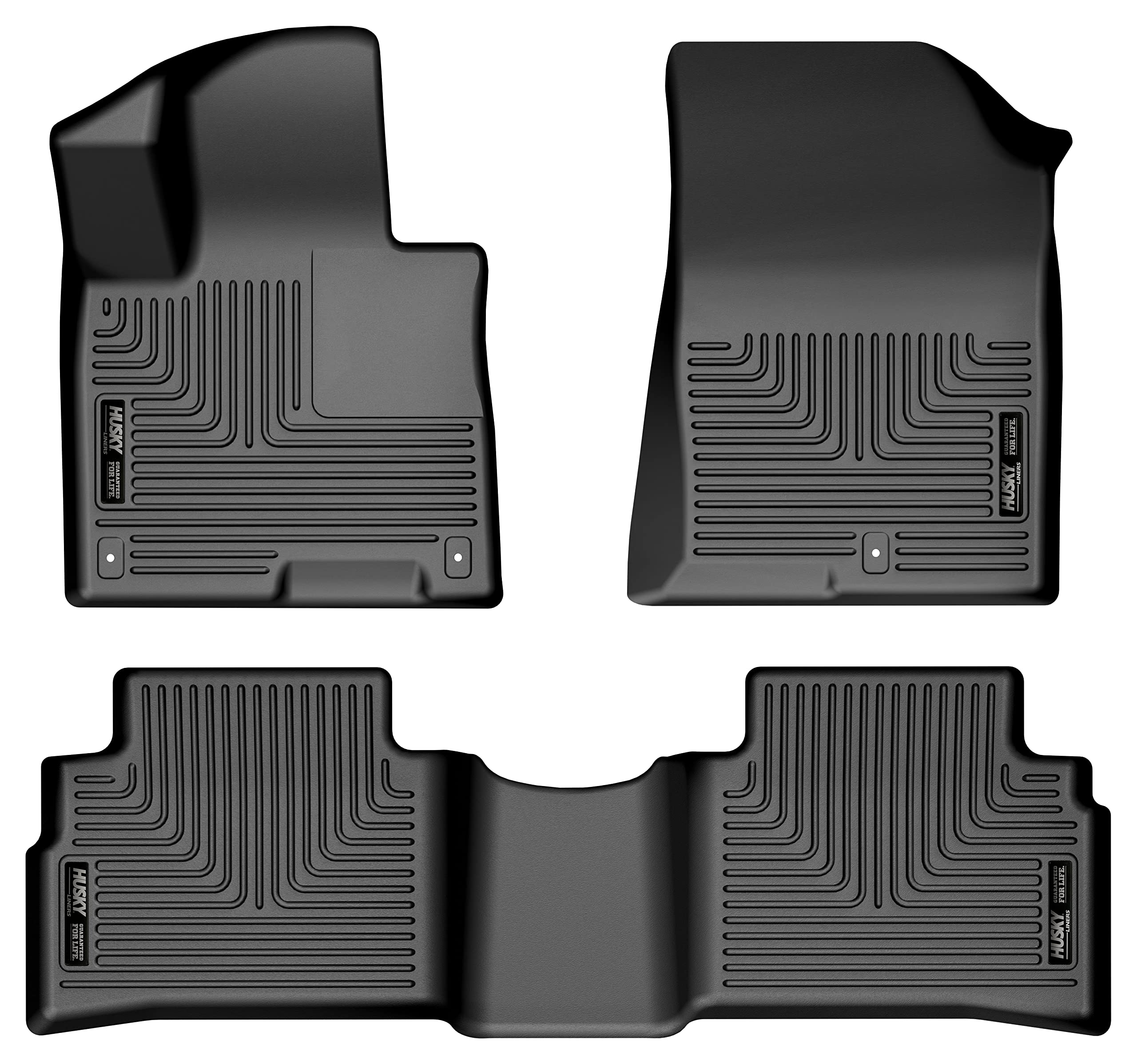 Husky Liners - Weatherbeater | Fits 2023 Kia Sportage, Front & 2nd Row Liners, Black-3 Pc. | 95221