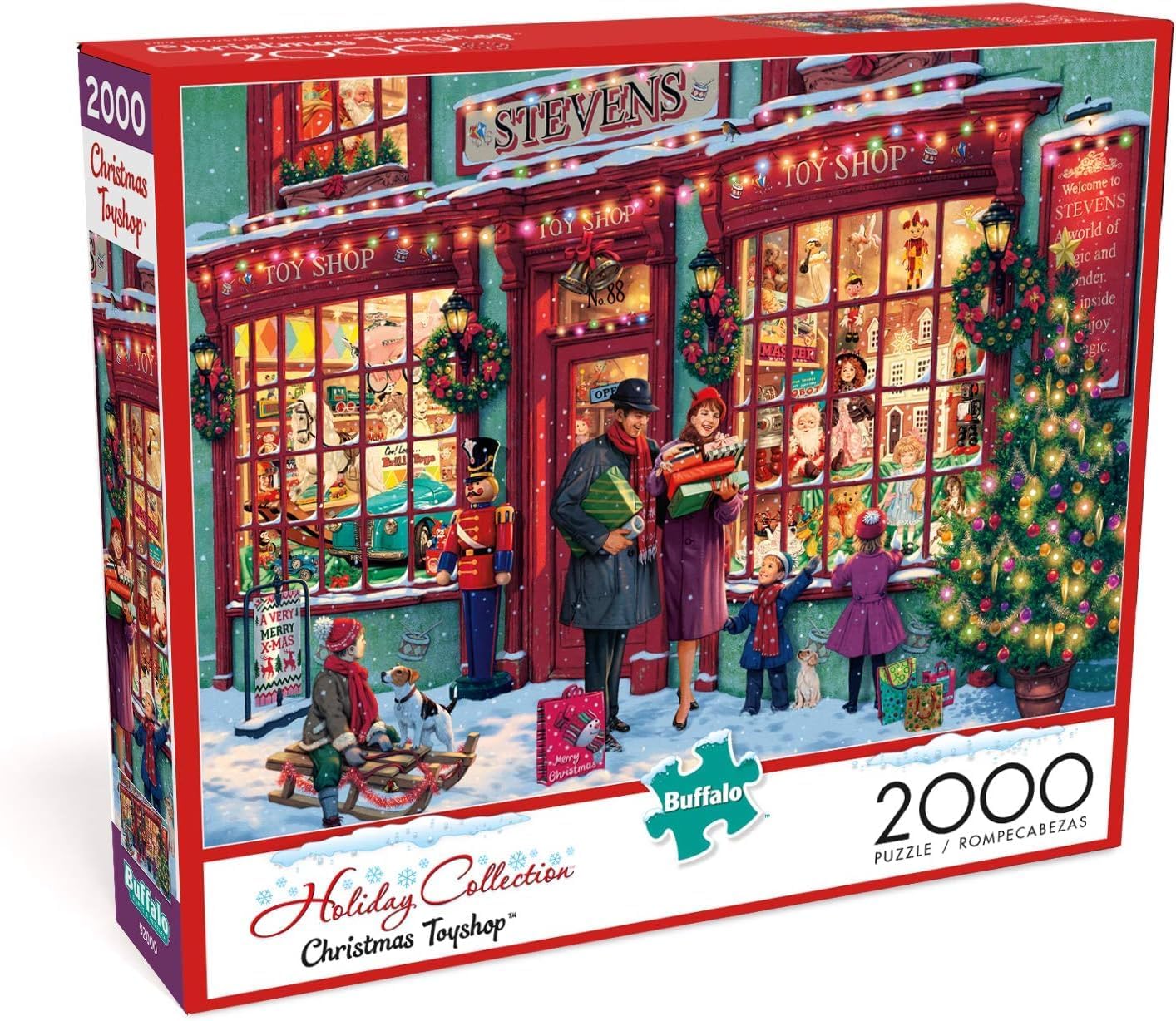 Buffalo Games – Christmas Toyshop - Steve Read - 2000 Piece Jigsaw Puzzle ​ Colorful and Festive Holiday Puzzles for Adults – Precision-Cut Pieces, Beautiful Artwork, and Hours of Winter Fun