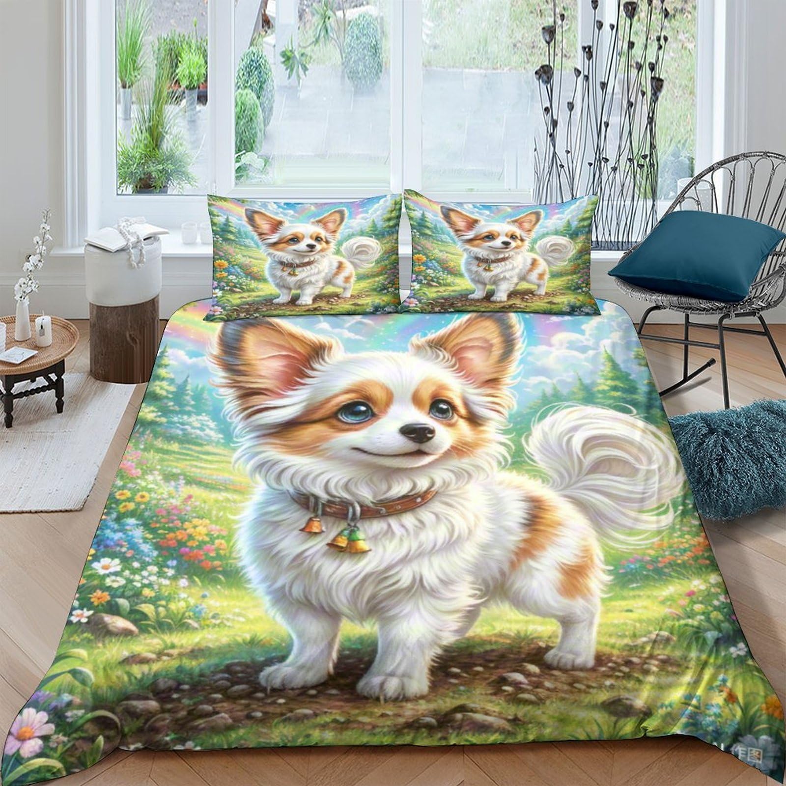 Microfibre douce pour la housse de couette papillon 3D lit double