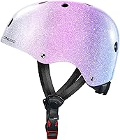 Odoland CPSC Certified Kids Bike Helmet Boys Girls 2-8 Years Adjustable 48-54cm Sparkly Multi-Sport for Bike Skate Scooter