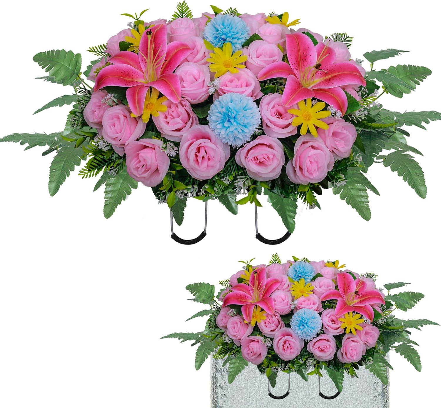 Artificial Cemetery Flower Saddles,Headstone Saddles for
