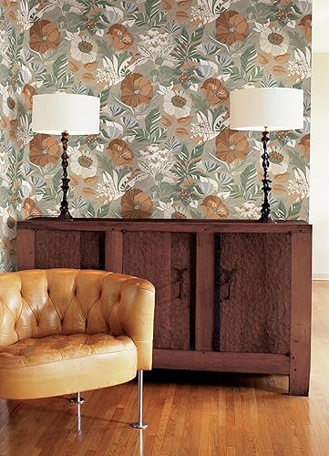 Miniatura 4 de RoomMates Poppy Fields - Papel tapiz autoadhesivo de lino