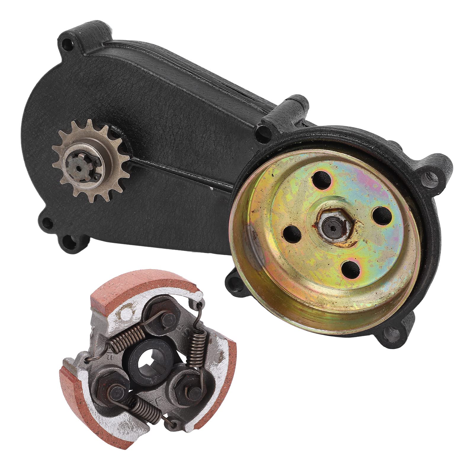 Kit de Embrague de Caja de Cambios de Transmisión ATV, Caja de Cambios de Carcasa de Campana de Tambor de Embrague 14T con Embrague para Mini Pocket Quad Dirt Bike ATV de 47cc y