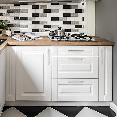 Miniatura 7 de Ravinte Paquete de 10 manijas de gabinete de 10 pulgadas, níquel cepillado, manijas de gabinete de cocina, tiradores de gabinete de cocina con