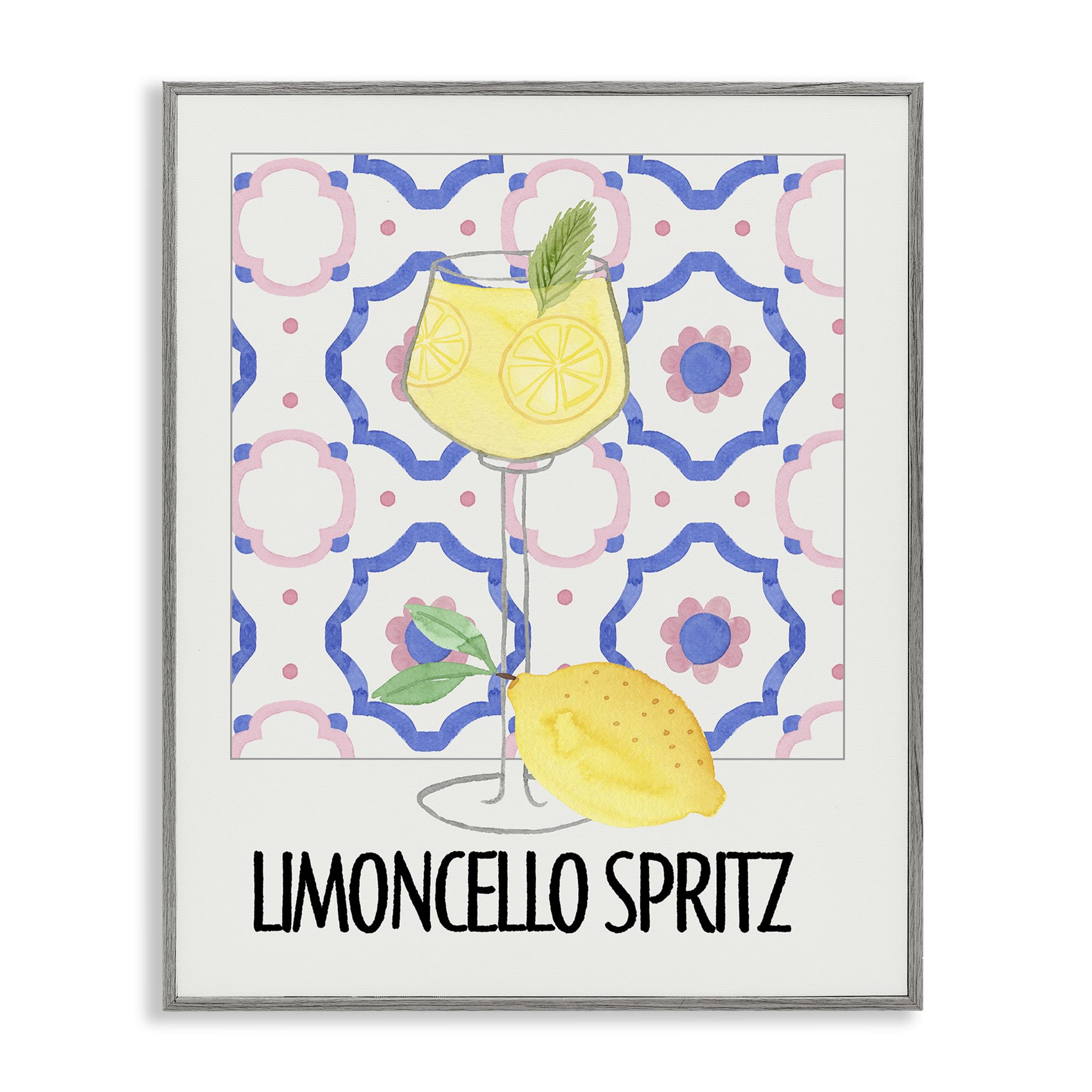 Stupell Industries 'Italy Spritz on My Mind', Framed Giclee Art, Gray, 24 x 30 Inches, Easy to Hang and Sturdy, Made in USA, by Nina Jacobs