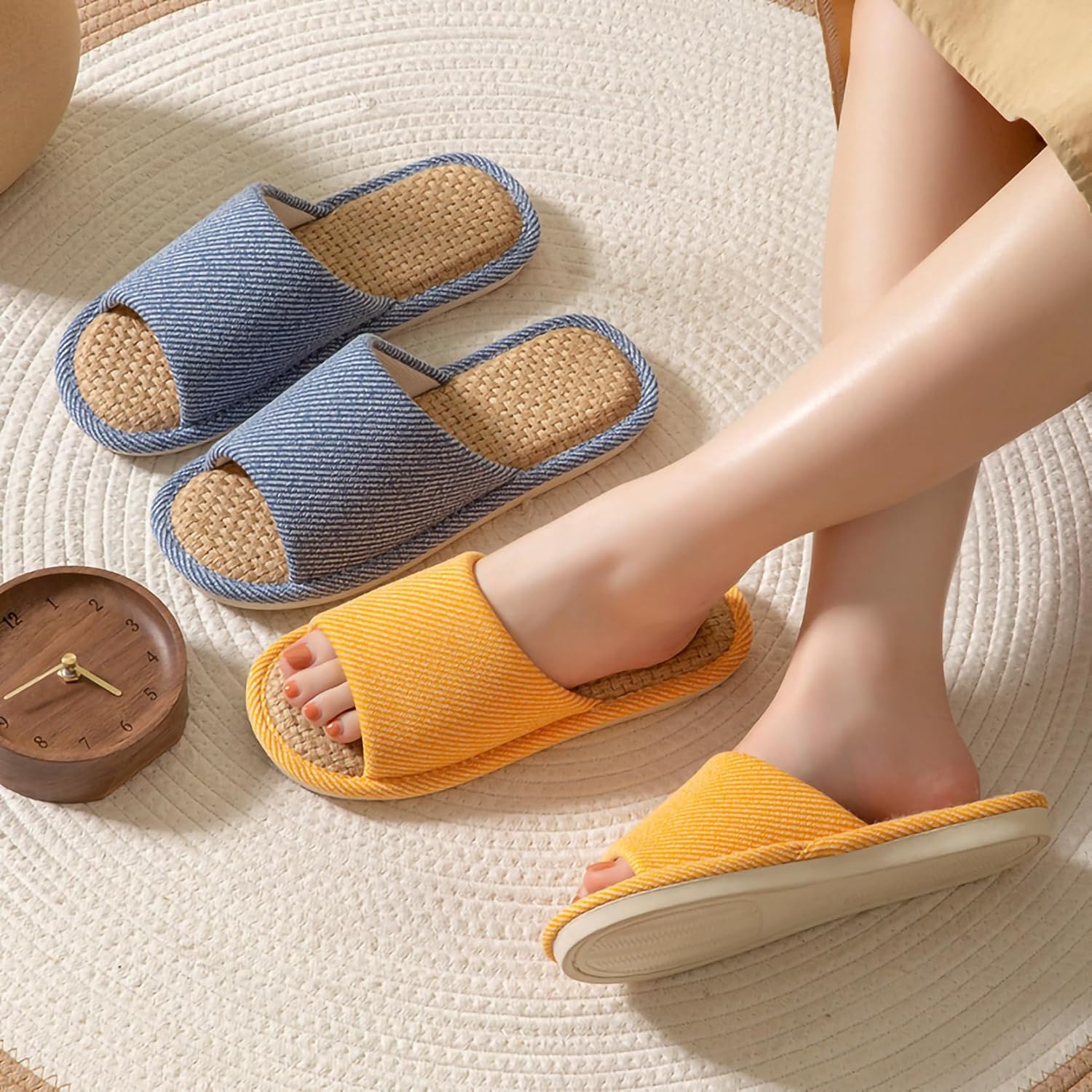 Cloth Slippers Linen Slippers - Breathable, Anti-Slip, Easy to Clean - Summer Silent Slippers for Women and Men - Image 5