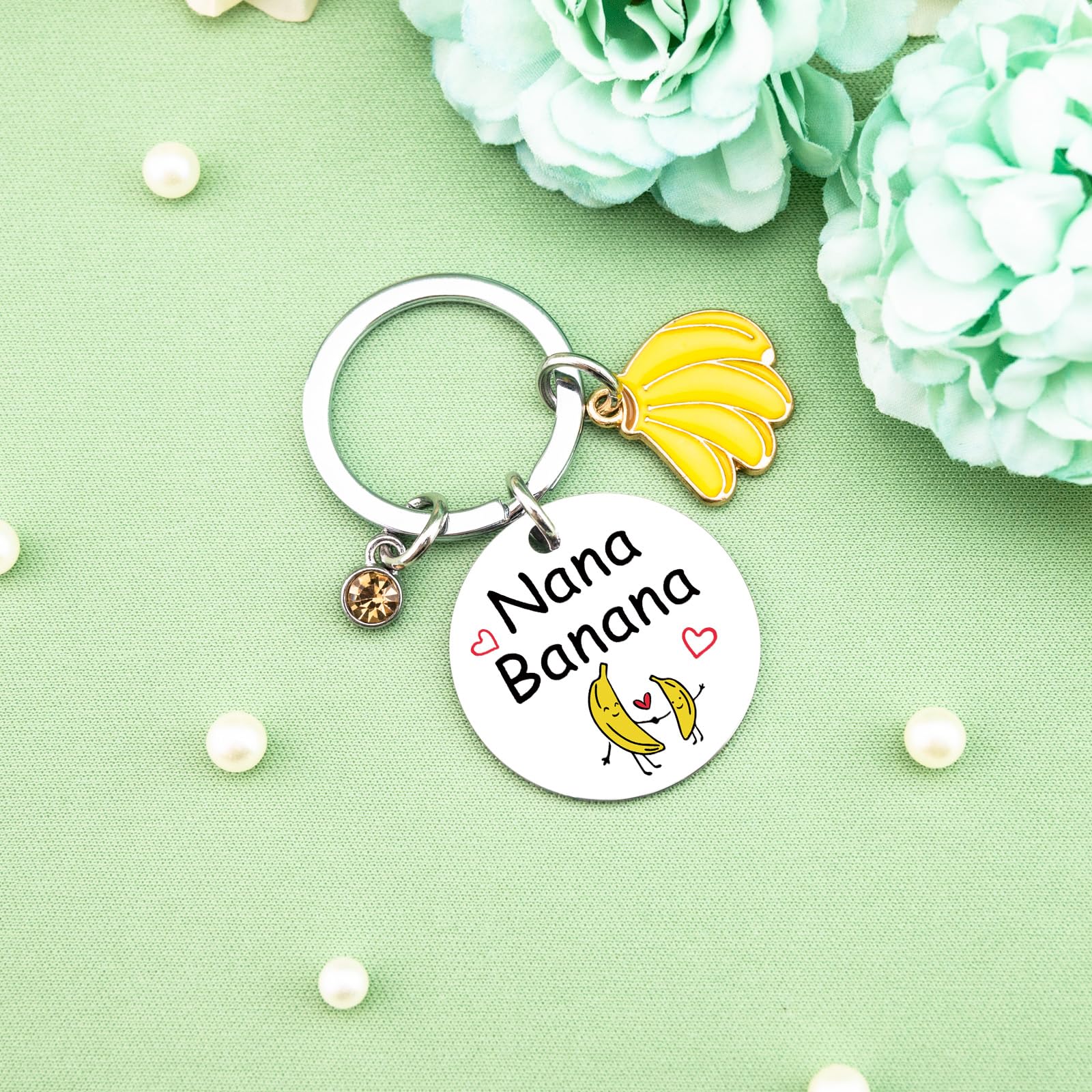 igvean Nana Gifts Banana Keychain Nana Birthday Gifts Great Grandma Gift Ideas Funny Grandmother Present from Grandkids Christmas Mothers Day Gift for Grandma