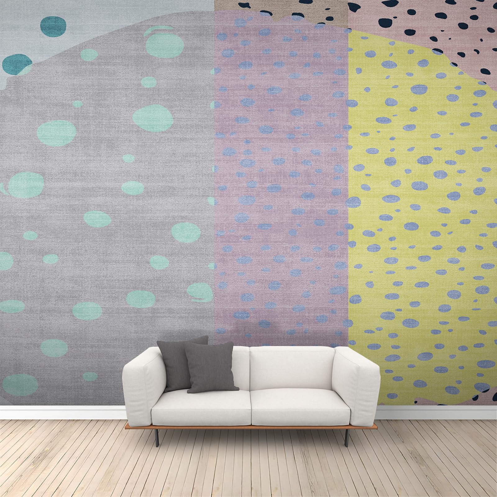 Papier peint aquarelle médiéval grand format pour une décoration d'hôtel chic