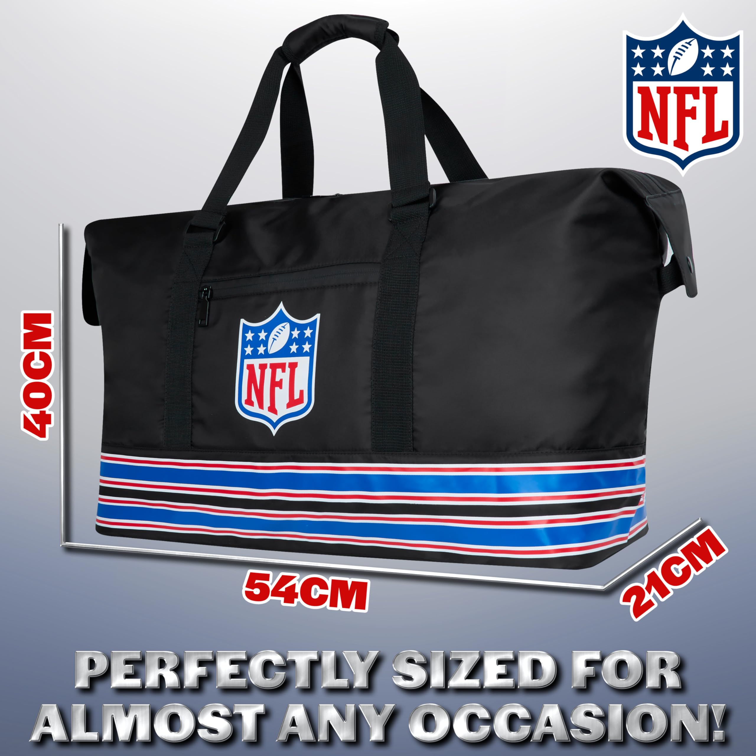 NFL Sporttasche Herren Teenager, Duffle Bag Fitness Tasche Herren Gym Tasche Reisetasche 54 x 21 x 40 - Fitness Geschenke Männer