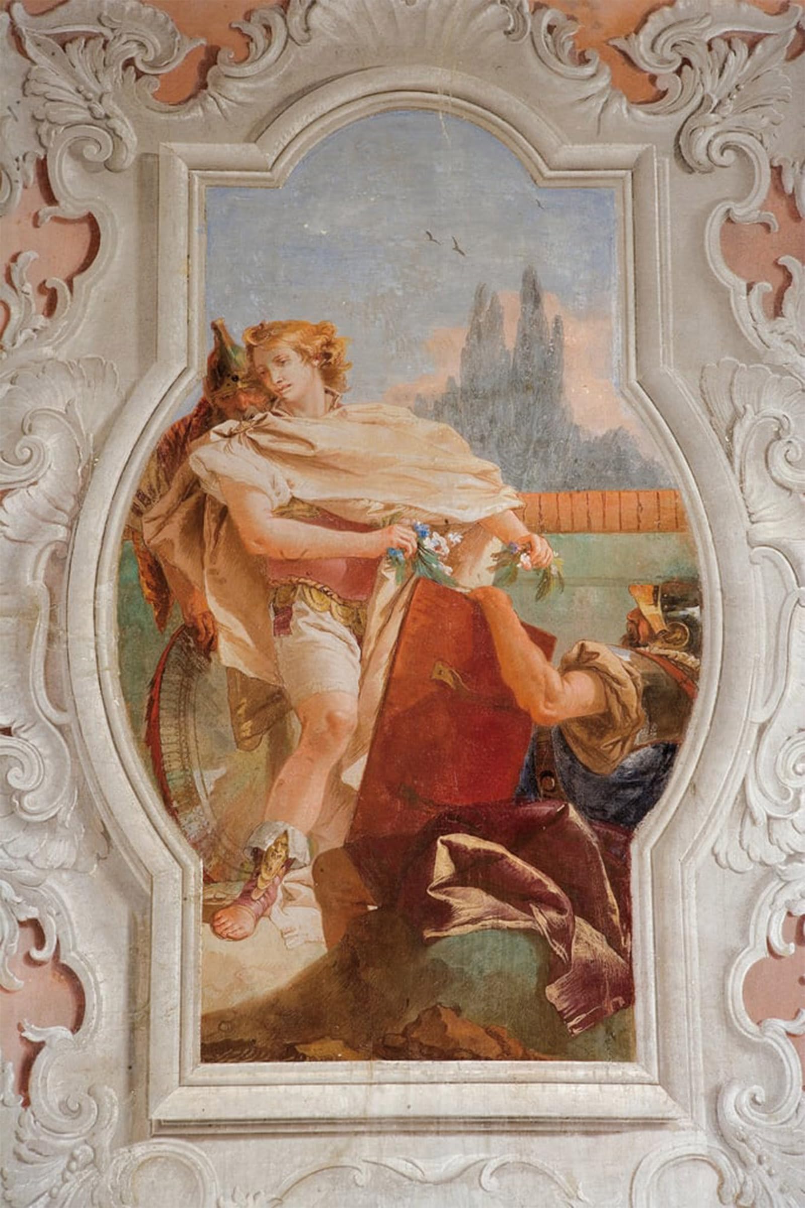 ARTXLXXBN Famous Art Print Poster Vintage Wall Art Rinaldo Ashamed of His Past by Battista Tiepolo Canvas Art Poster for Home Decor 60x90cm