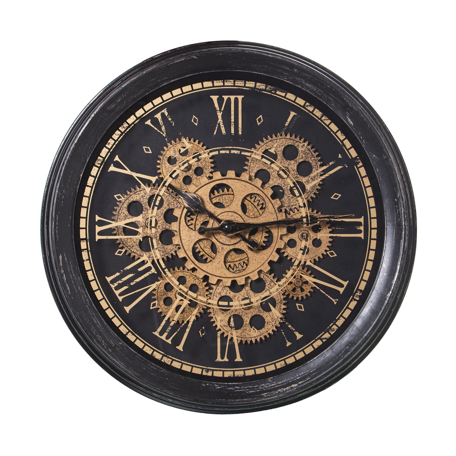Horloge acrylique DRW avec mouvement noir et doré : l'élégance moderne pour vos murs