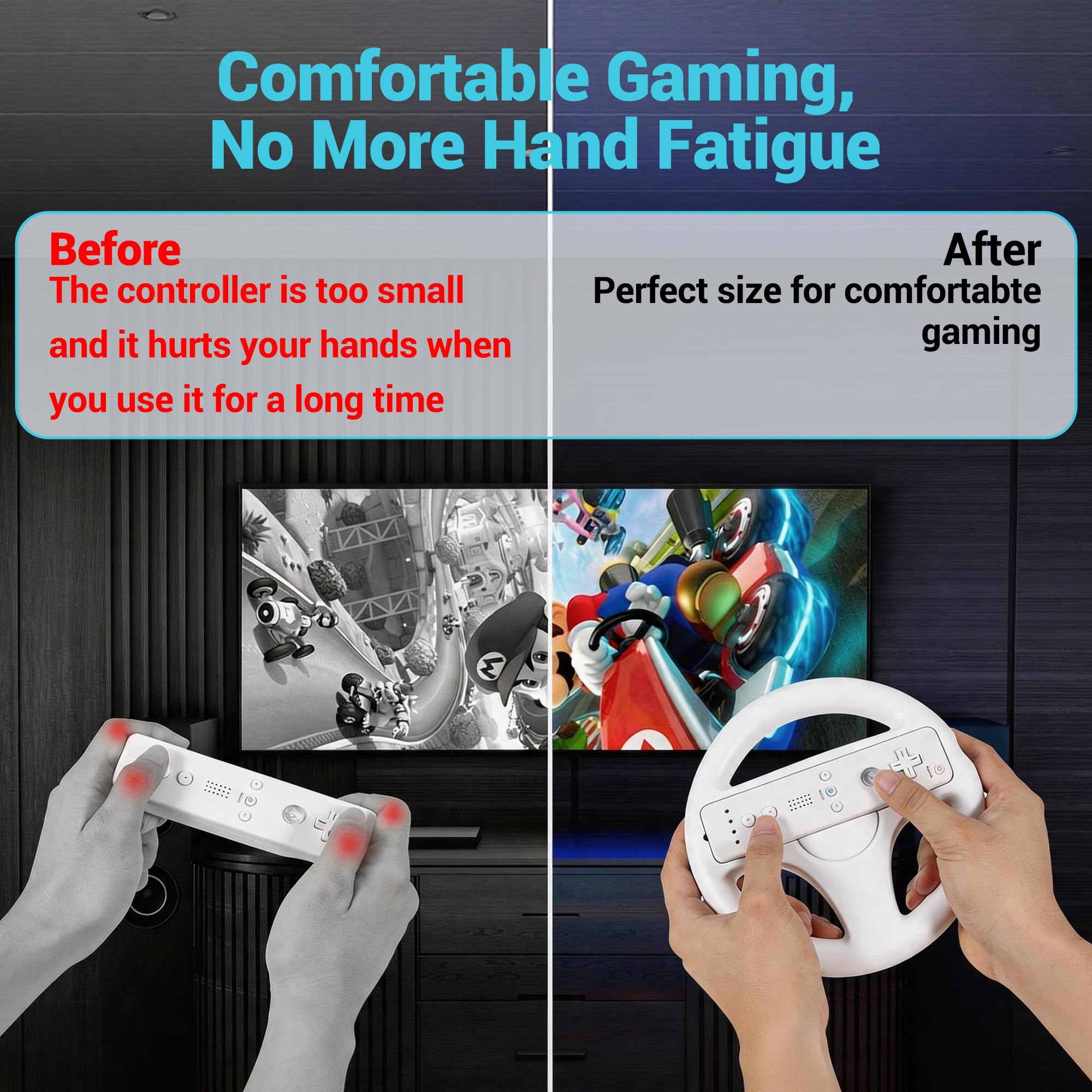 Buy Xahpower Steering Wheel for Nintendo Wii and Wii U Remote
