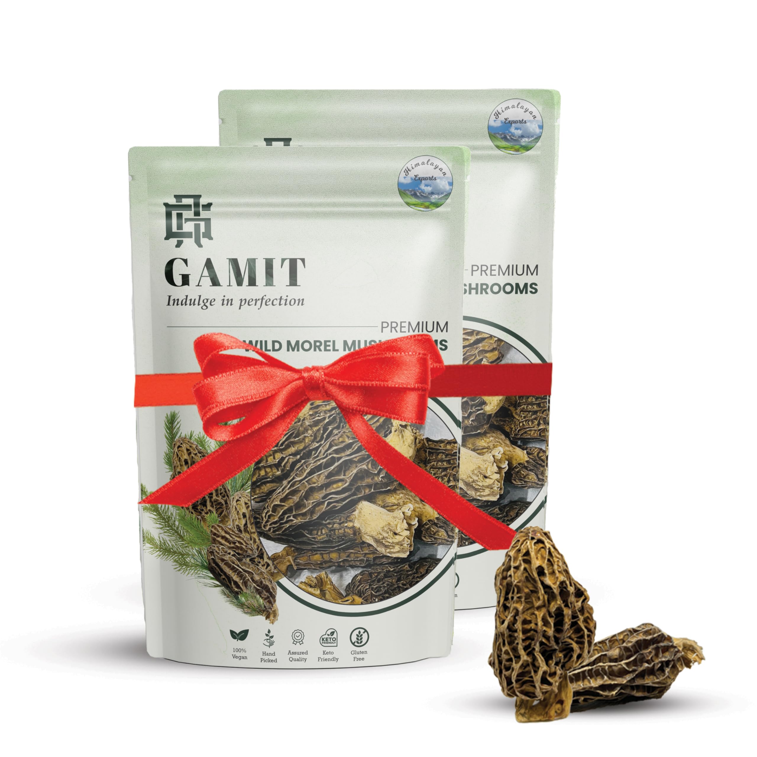 GAMIT Dried Himalayan Morel Mushrooms With Stem(Guchhi Mushroom),25G( Gourmet Food )Organic 1+1 Offer-image-3