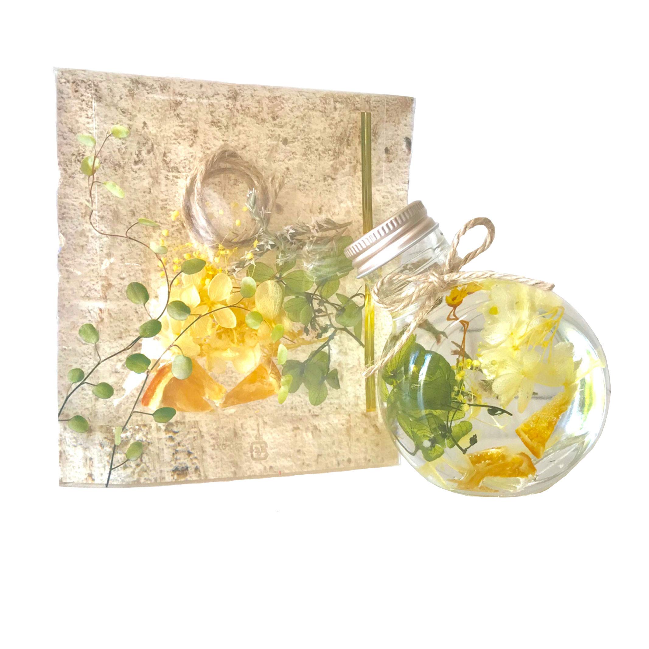 Amazon｜☆ハーバリウム手作りキット☆花材＋オイル＋瓶☆グリーン