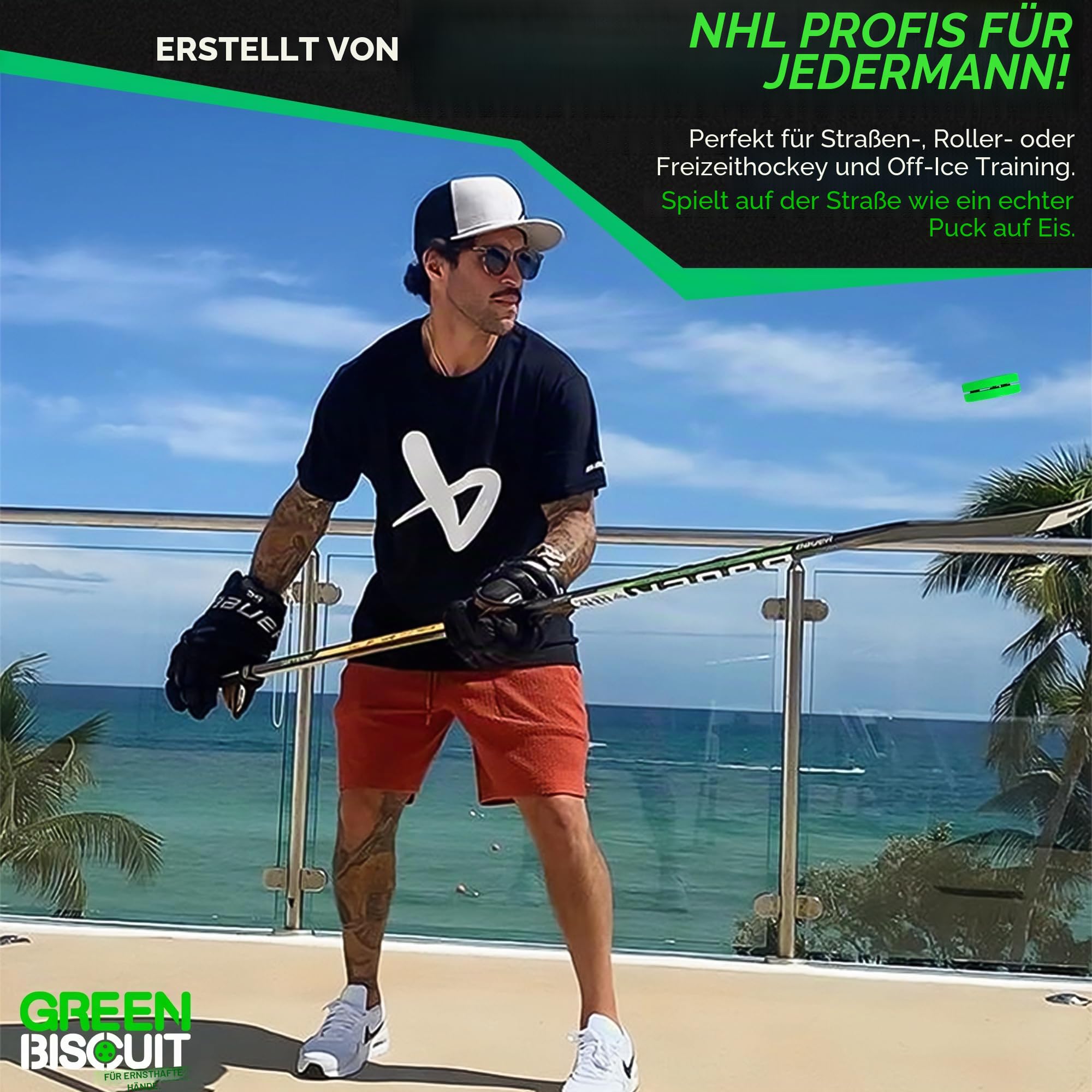 Green Biscuit Combo Passing + Shooting Training Pucks