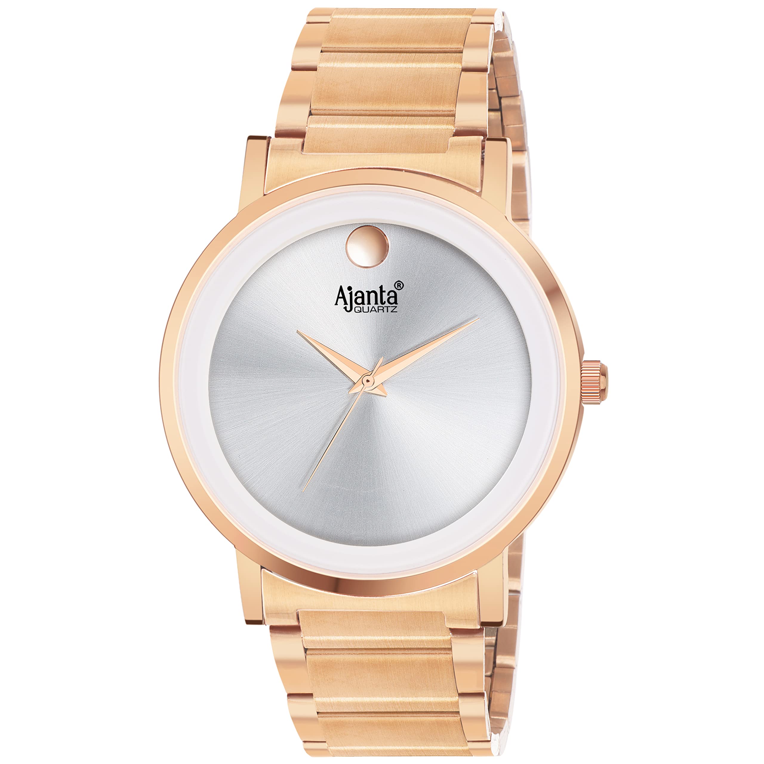 Ajanta Quartz Watch for Men | Mens Wrist Watches Waterproof Analog Watch with Stainless Steel | Luxury Classic Elegant (Rose Gold) (B0B752KBVV) Amazon Price History, Amazon Price Tracker