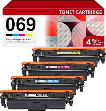 069 Toner Cartridge Set Replacement for Canon 069 H Toner for LBP674Cdw MF753Cdw MF751Cdw Printer4 Pack,BK/C/Y/M