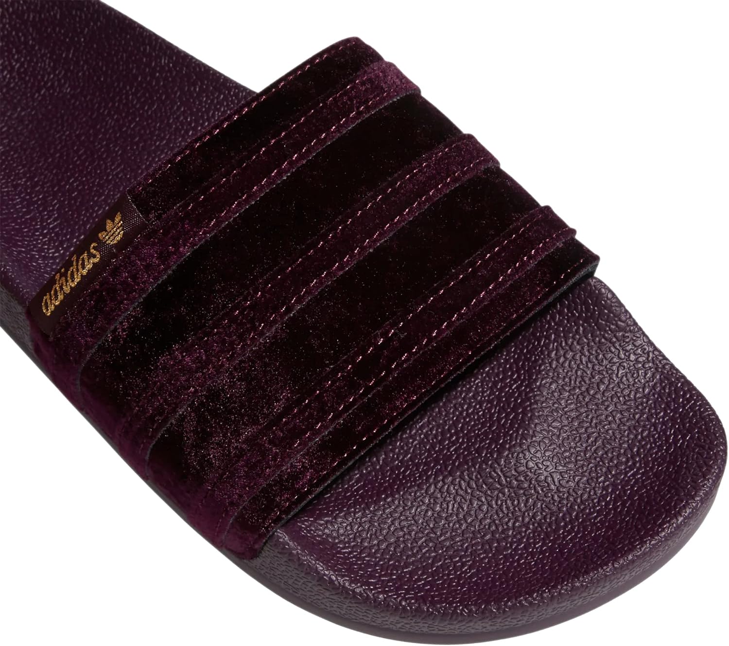 adidas Originals Women's ADILETTE Slides, Slip on Sandals, Victory Crimson/Victory Crimson/Gold Metallic, 11