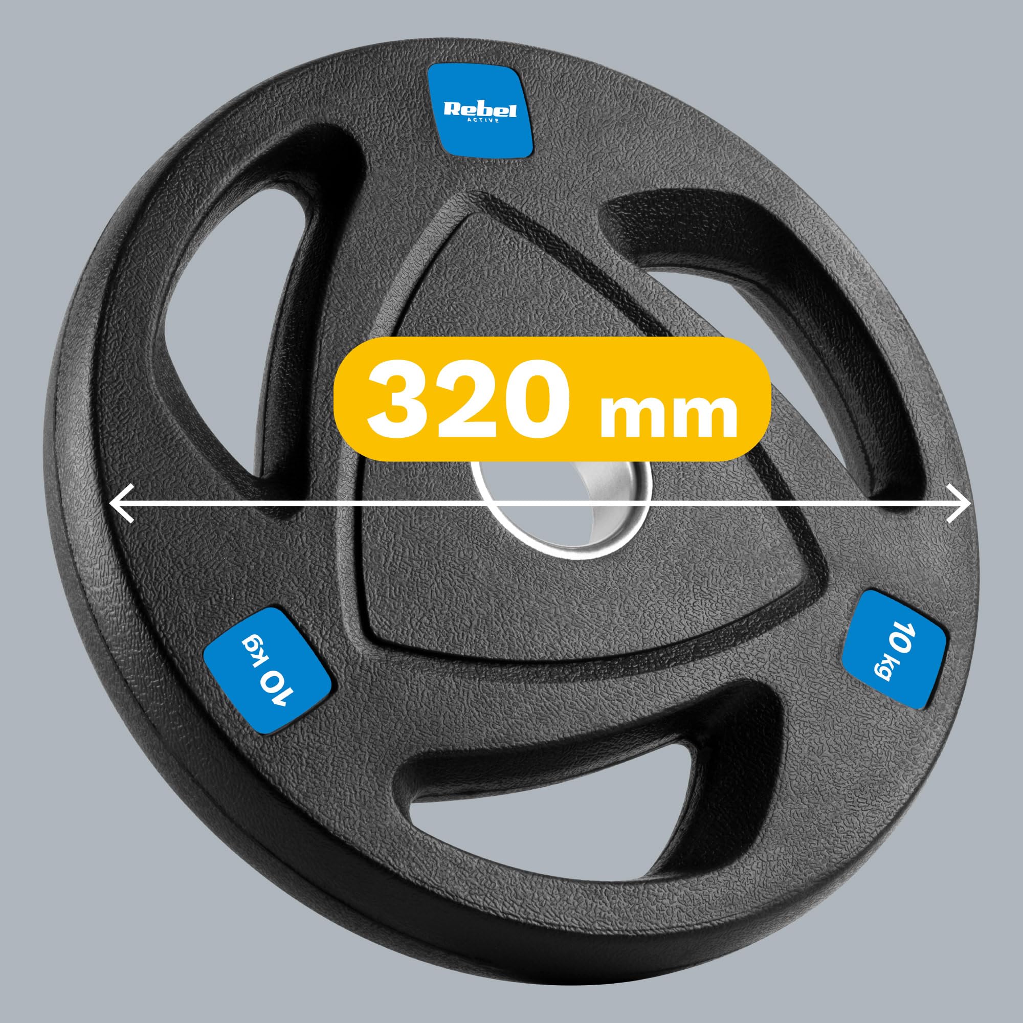 Rebel Zestaw Obciążeń Żeliwnych Gumowanych 2x10kg Otwór Olimpijski 51mm RBA-2110
