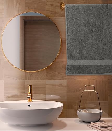 Vista 58 de Oakias Juego de toallas prémium de 6 piezas, 21.16 oz/m², 2 toallas de baño, 2 toallas de mano/pelo y 2 toallas pequeñas, 100% algodón hilado