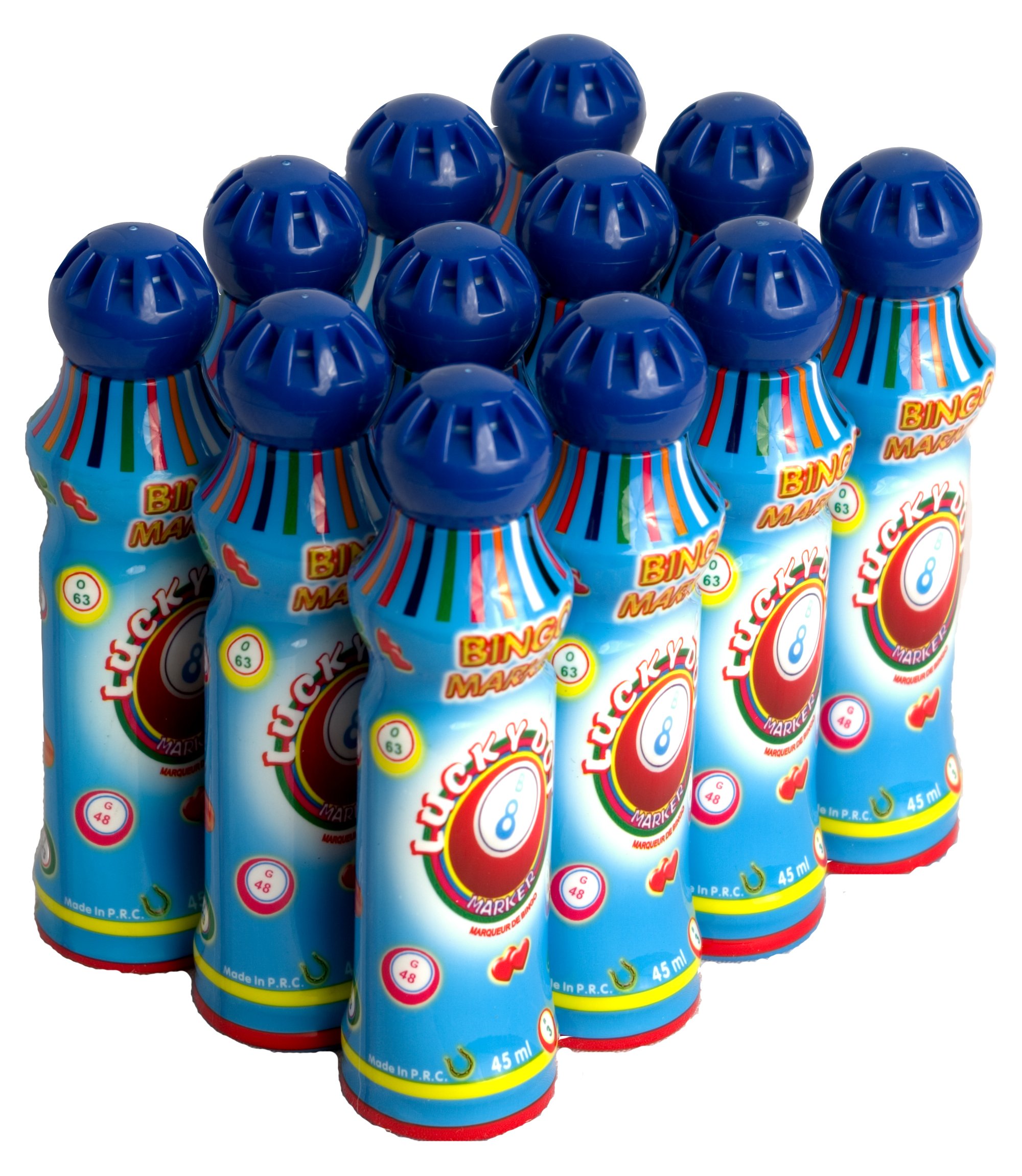 Thomas & Anca Club Supplies Ltd 12 45ml Blue Bingo Dabbers Dauber Markers for Bingo Tickets