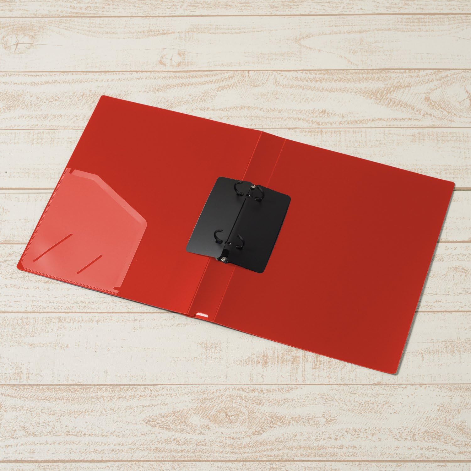 Plus 2 ring file Super Economy FC-101RF A4-S Vertical Red 83-012