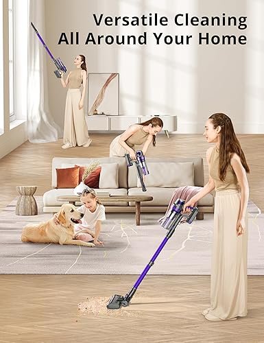 Miniatura 4 de Aspiradora inalámbrica - Potente aspiradora de mano de 250 W 30 Kpa, motor de 90000 RMP, pantalla LED, tres modos, aspiradora de mano recargable de