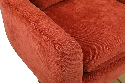 Miniatura 6 de Silla giratoria de barril redondo, silla de club de mediados de siglo, moderna, elegante, con respaldo de ala, asiento profundo, cómoda silla para