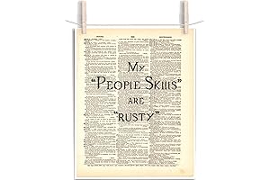 Supernatural Castiel Quote "My People Skills Are Rusty" Dictionary Page Print