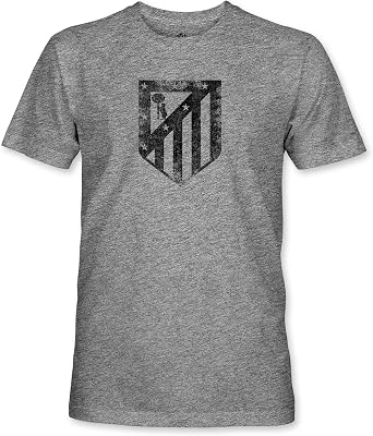 Club Atletico de Madrid Mono Badge Vintage Triblend T-Shirt - Grey