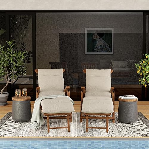 Miniatura 9 de SUNBURY Morden - Mesa auxiliar de exterior con forma de reloj de arena de 11 pulgadas para patio, taburete de jardín de concreto, juego de 2, mesa