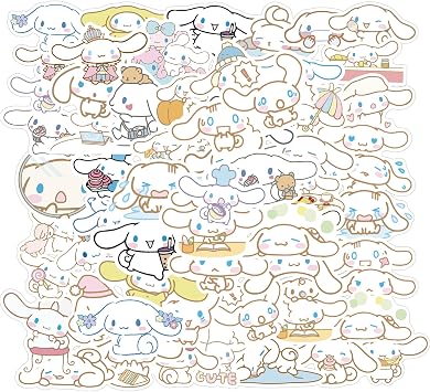 50pcs Cinnamoroll Stickers Pack Cute Stickers for Kids Teens Adults Waterproof Vinyl Decals Japanese Anime Stickers for Water Bottles Scrapbook Laptop journaling Dog