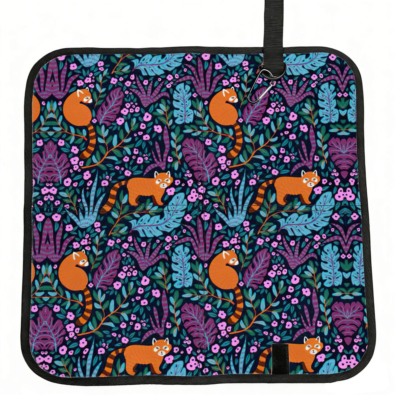 OKFSTY Cat Print Print Fold Away Seat Cushion Portable Outdoor Pad Polyester Bleacher Bench Mat Travel Picnic Pad
