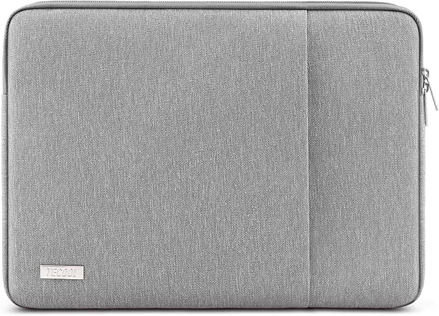TECOOL Protective Laptop Sleeve Case 14 inch Notebook Waterproof Computer Bag for HP EliteBook 14 Lenovo Dell Acer Asus Chromebook, 15 Surface Book 3 2, Dell xps 15 Shockproof cover with Pocket, Grey