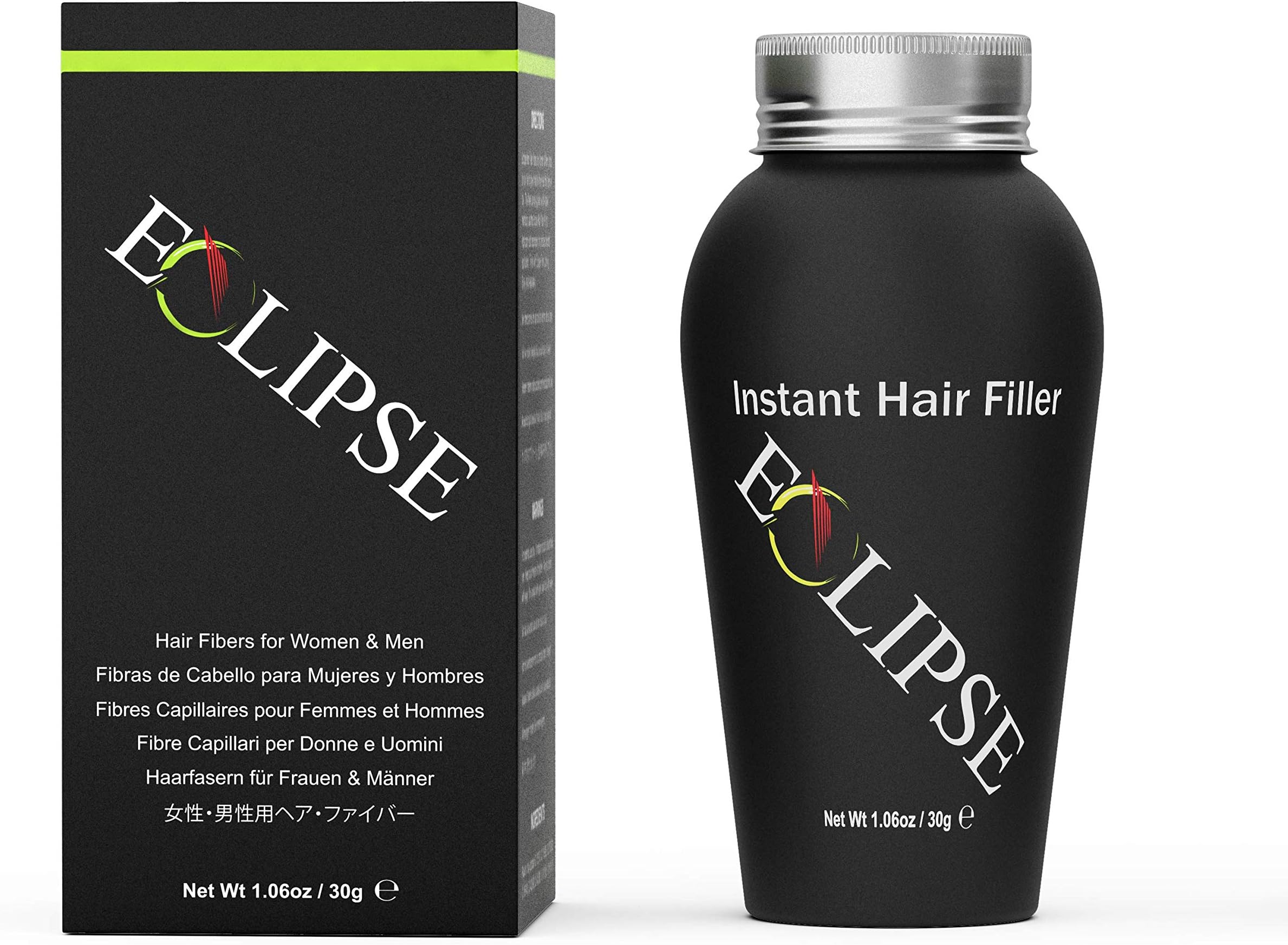 ECLIPSE Hair Fibres Dark Brown for Thinning Hair for Women & Men to Conceal Hair Loss in 15 Seconds - 100% Undetectable Hair Building Fibres, 30g