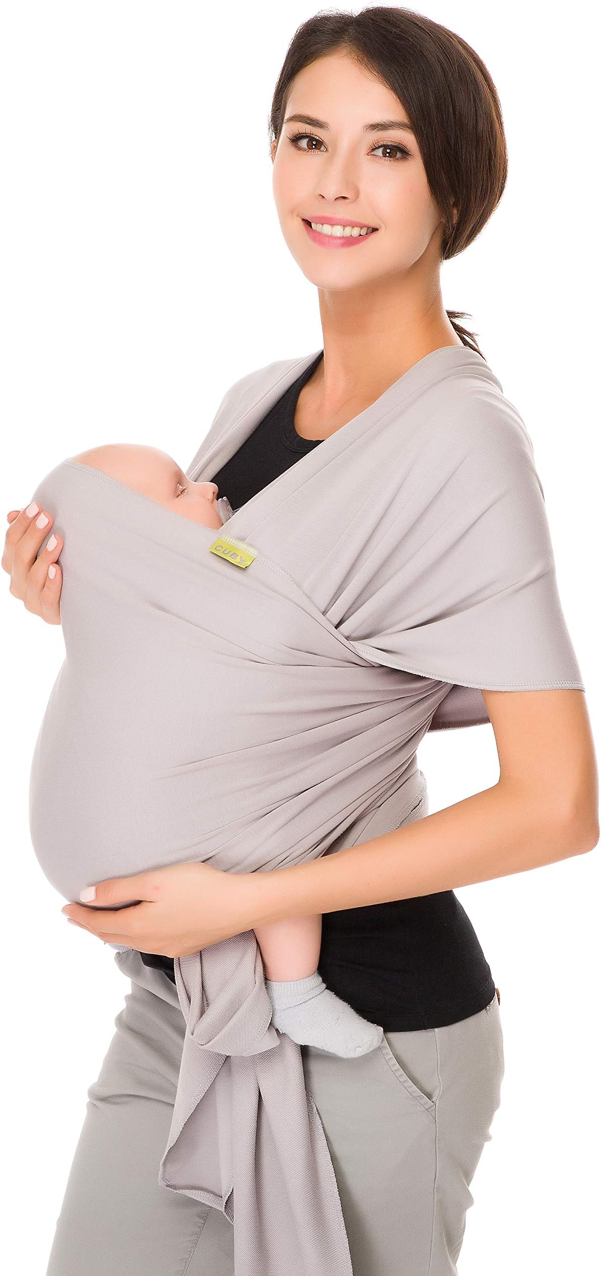 Gourdbaby® One Size Classic Baby Sling Wrap Carrier Fits to Under 35 Lbs Baby (Grey)