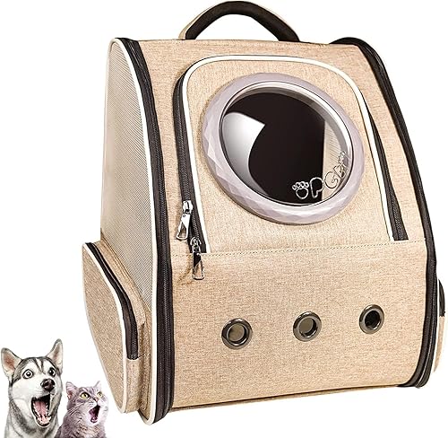 ポケット付き ダブルドア 犬キャリーバッグ 快適 両手解放 耐荷重 次世代 おしゃれ ベーシック キャンピング リュックタイプ キャンプ