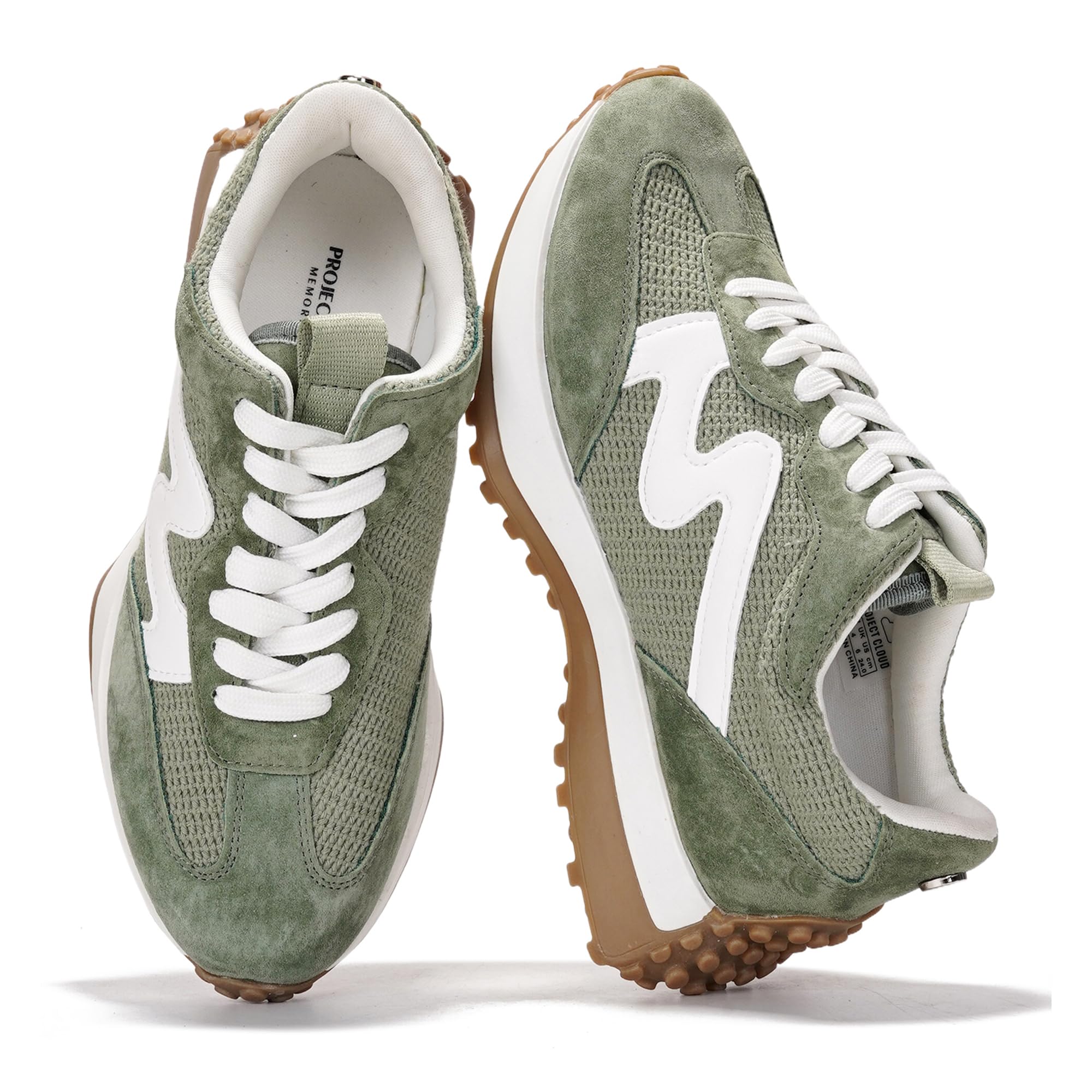 Project Cloud Trendy Sneakers for Women - Memory Foam and Non-Slip Comfortable Casual Ladies Shoes for Womens Fashion Sneakers - Lightweight Lace-up