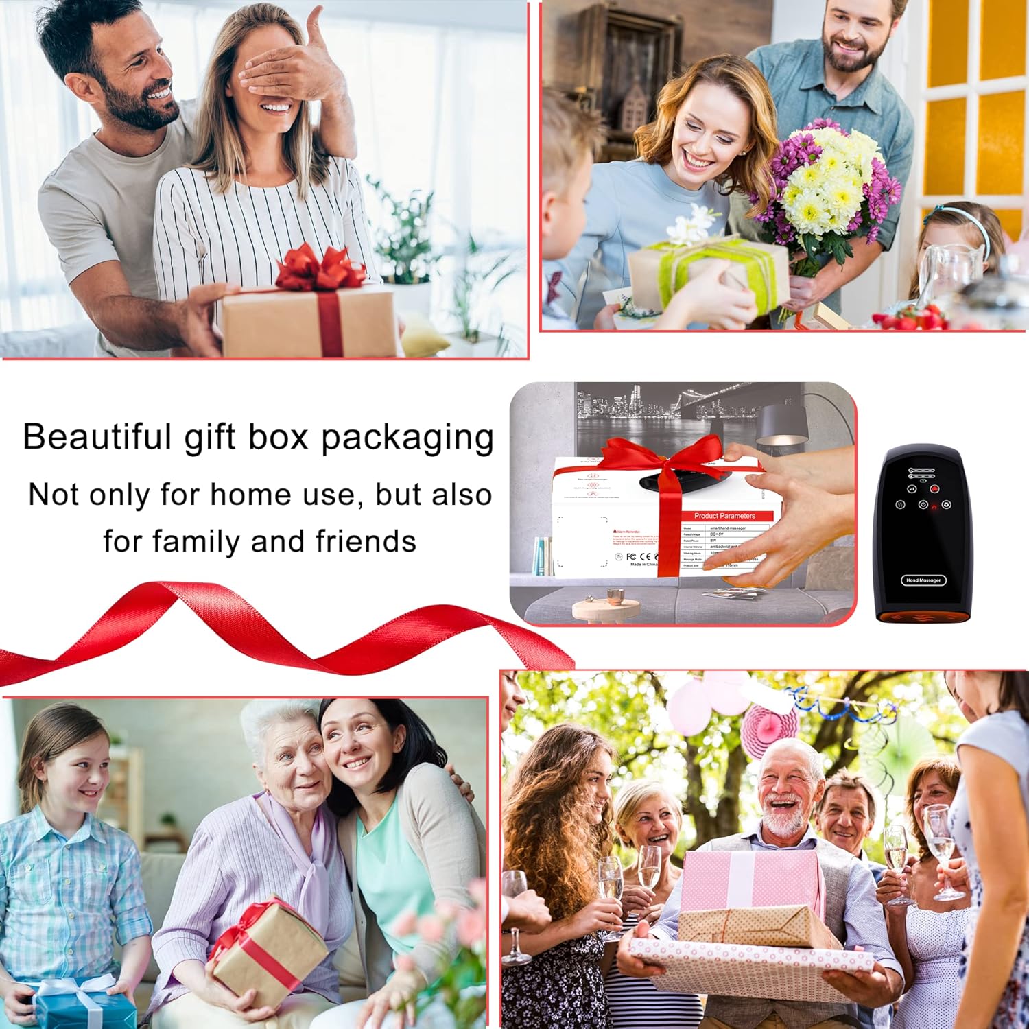 Gifts for Women/Men,Birthday Gifts for Women - Hand Massager with Heat - Gifts for Mom Dad,Teen Girl Gifts Trendy Stuff(Black)