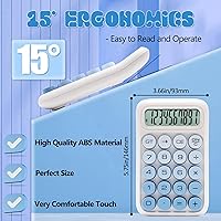 Vista 4 de Calculadora de Interruptor Mecánico, 10 Dígitos, Gran Pantalla LCD, Púrpura, Teclas Grandes, Estética