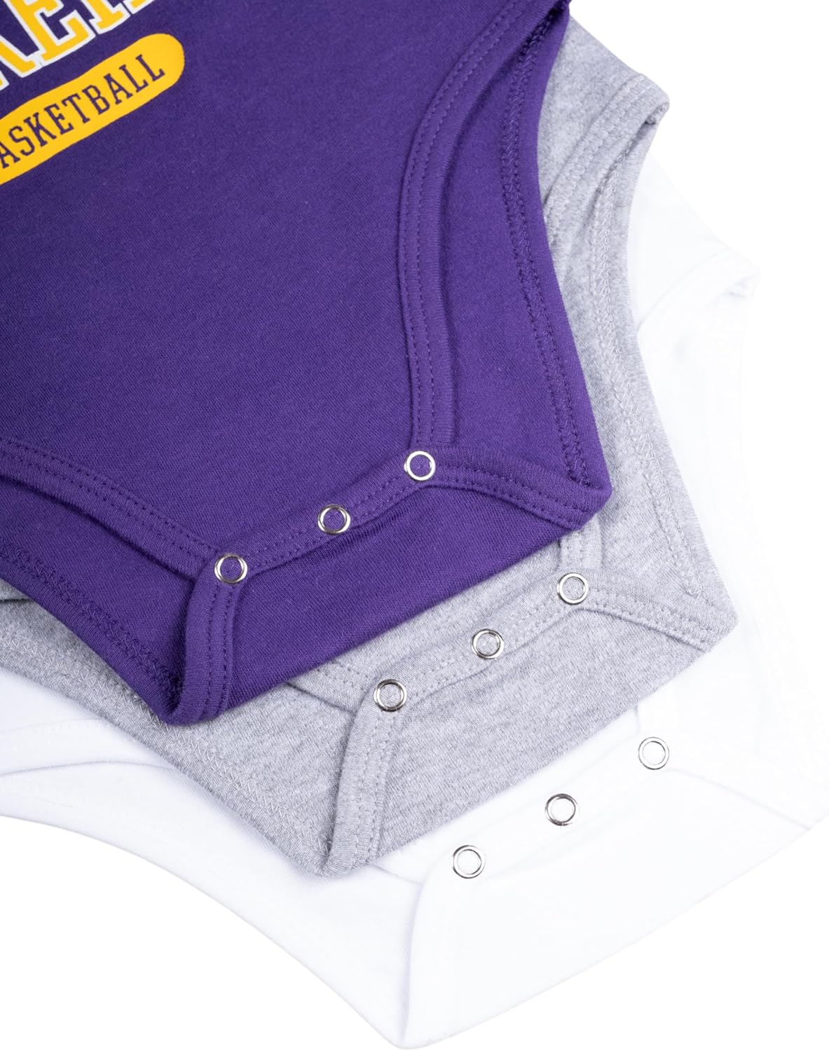 Ultra Game Youth NBA Official Baby Super Soft Cotton 3 Pack Creeper Bodysuit - Image 2